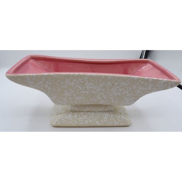 Vintage Royal Windsor Ceramic Planter Vase Pink & White Mid-Century Modern Style - Picture 3 of 5